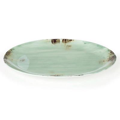 Cryspo Trio Πιατέλα Πορσελάνης Οβάλ 38x29εκ 'COUNTRY GREEN' 3712006